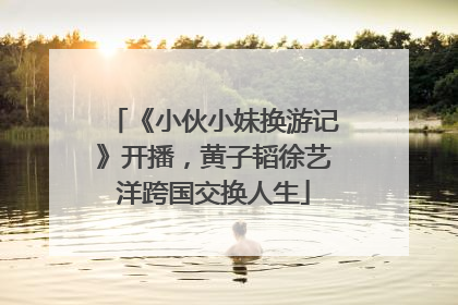 《小伙小妹换游记》开播，黄子韬徐艺洋跨国交换人生