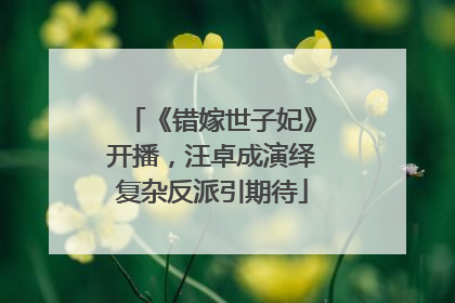 《错嫁世子妃》开播，汪卓成演绎复杂反派引期待