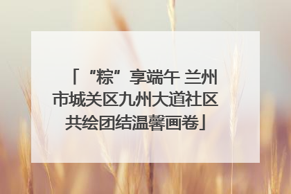 “粽”享端午 兰州市城关区九州大道社区共绘团结温馨画卷
