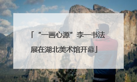“一画心源”李一书法展在湖北美术馆开幕