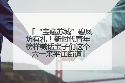“宝藏苏城”碧凤坊有礼！新时代青年榜样喊话宝子们这个六一来平江街道
