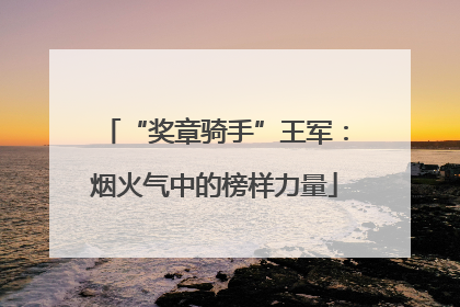“奖章骑手”王军：烟火气中的榜样力量