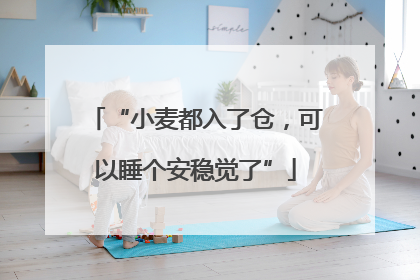 “小麦都入了仓，可以睡个安稳觉了”