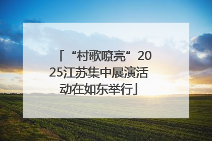 “村歌嘹亮”2025江苏集中展演活动在如东举行
