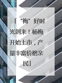“梅”好时光到来！杨梅开始上市，产量丰富价格亲民