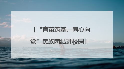 “育苗筑基、同心向党”民族团结进校园