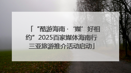 “酷游海南 ·‘媒’好相约”2025百家媒体海南行三亚旅游推介活动启动