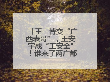 王一博变“广西表哥”，王安宇成“王安全”！谁来了两广都得“腌入味”