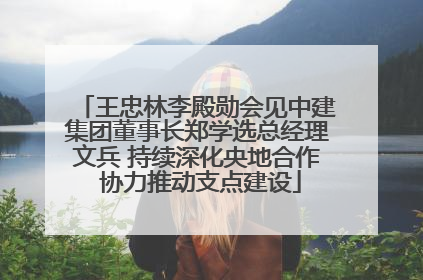 王忠林李殿勋会见中建集团董事长郑学选总经理文兵 持续深化央地合作 协力推动支点建设