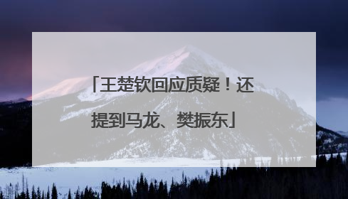 王楚钦回应质疑！还提到马龙、樊振东
