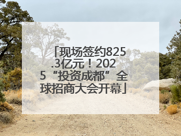 现场签约825.3亿元！2025“投资成都”全球招商大会开幕