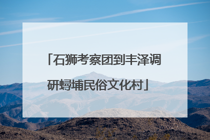石狮考察团到丰泽调研蟳埔民俗文化村