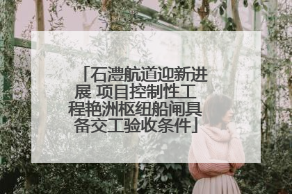 石澧航道迎新进展 项目控制性工程艳洲枢纽船闸具备交工验收条件