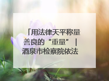 用法律天平称量善良的“重量”｜酒泉市检察院依法办理甘肃首例社区矫正对象见义勇为减刑案