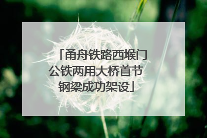 甬舟铁路西堠门公铁两用大桥首节钢梁成功架设
