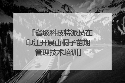省级科技特派员在印江开展山桐子苗期管理技术培训
