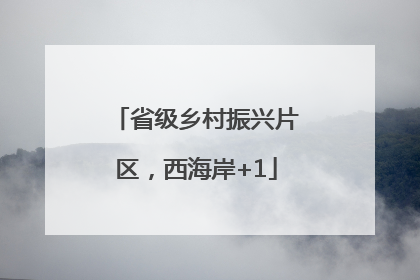 省级乡村振兴片区，西海岸+1