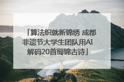 算法织就新锦绣 成都非遗节大学生团队用AI解码20首蜀锦古诗