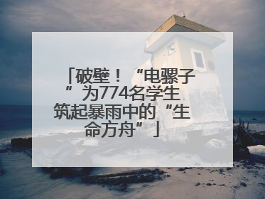 破壁！“电骡子”为774名学生筑起暴雨中的“生命方舟”
