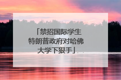 禁招国际学生 特朗普政府对哈佛大学下狠手