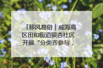 移风易俗｜威海高区田和街道银杏社区开展“分类齐参与，低碳新时尚”垃圾分类主题宣传活动
