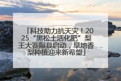 科技助力抗天灾！2025“黑松土活化肥”梨王大赛隰县启动，旱地香梨种植迎来新希望