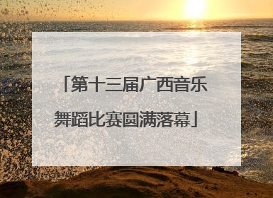 第十三届广西音乐舞蹈比赛圆满落幕