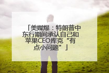 美媒爆：特朗普中东行期间承认自己和苹果CEO库克“有点小问题”
