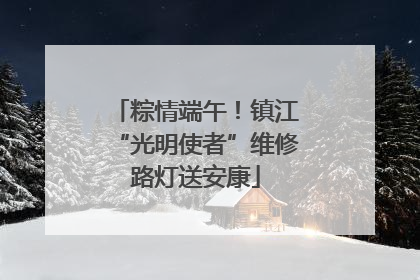 粽情端午！镇江“光明使者”维修路灯送安康
