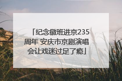 纪念徽班进京235周年 安庆市京剧演唱会让戏迷过足了瘾