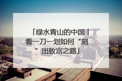 绿水青山的中国丨看一刀一划如何“刻”出致富之路