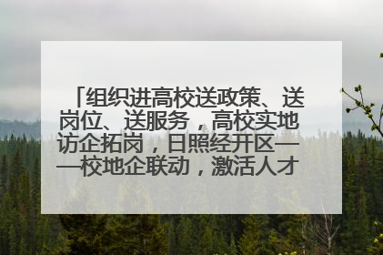 组织进高校送政策、送岗位、送服务，高校实地访企拓岗，日照经开区——校地企联动，激活人才发展“引擎”