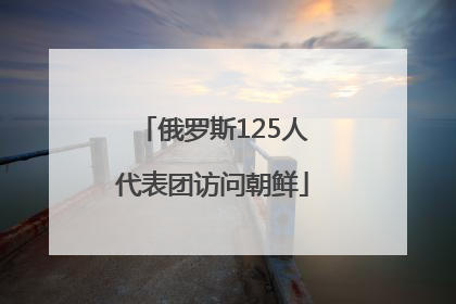 俄罗斯125人代表团访问朝鲜