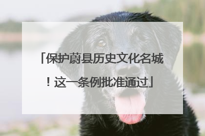 保护蔚县历史文化名城！这一条例批准通过