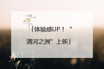 体验感UP！“清河之洲”上新