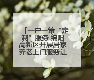 一户一策“定制”服务 绵阳高新区开展居家养老上门服务让老人“净”享安康