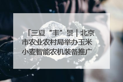 三夏“丰”景｜北京市农业农村局举办玉米小麦智能农机装备推广“田间日”活动