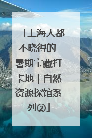 上海人都不晓得的 暑期宝藏打卡地｜自然资源探馆系列②