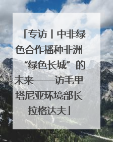 专访丨中非绿色合作播种非洲“绿色长城”的未来——访毛里塔尼亚环境部长拉格达夫