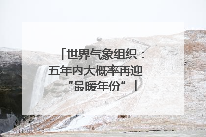 世界气象组织：五年内大概率再迎“最暖年份”