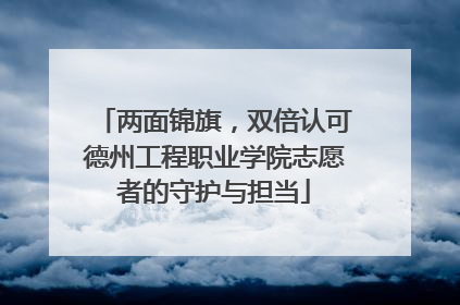 两面锦旗，双倍认可德州工程职业学院志愿者的守护与担当