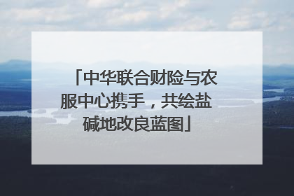 中华联合财险与农服中心携手，共绘盐碱地改良蓝图