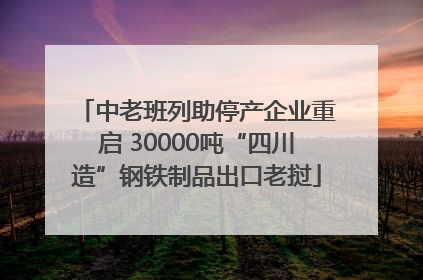 中老班列助停产企业重启 30000吨“四川造”钢铁制品出口老挝