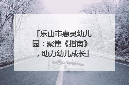 乐山市惠灵幼儿园：聚焦《指南》，助力幼儿成长