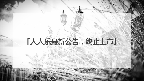 人人乐最新公告，终止上市
