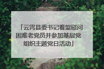 云霄县委书记看望慰问困难老党员并参加基层党组织主题党日活动