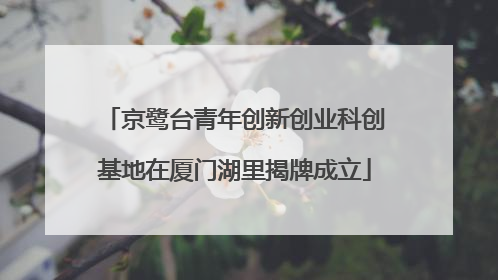京鹭台青年创新创业科创基地在厦门湖里揭牌成立