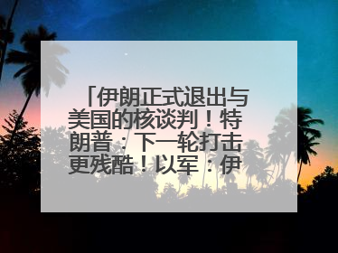 伊朗正式退出与美国的核谈判！特朗普：下一轮打击更残酷！以军：伊朗革命卫队空军高层指挥系统已被击垮