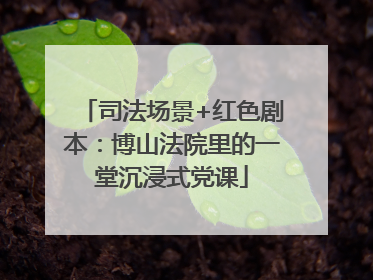 司法场景+红色剧本：博山法院里的一堂沉浸式党课