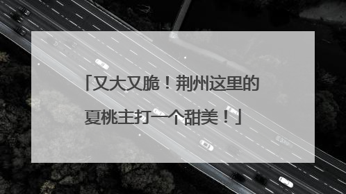 又大又脆！荆州这里的夏桃主打一个甜美！